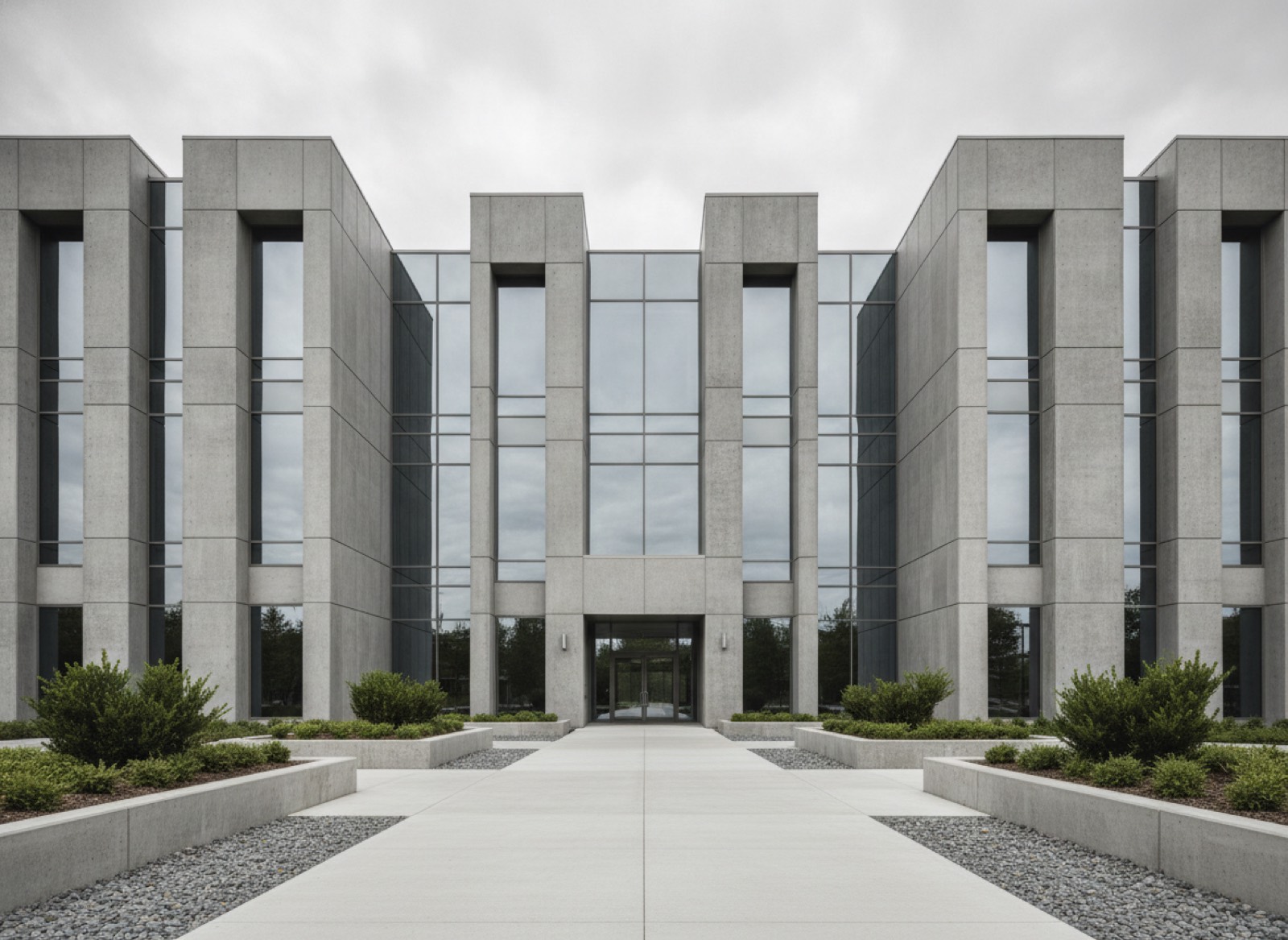 Completed commercial building