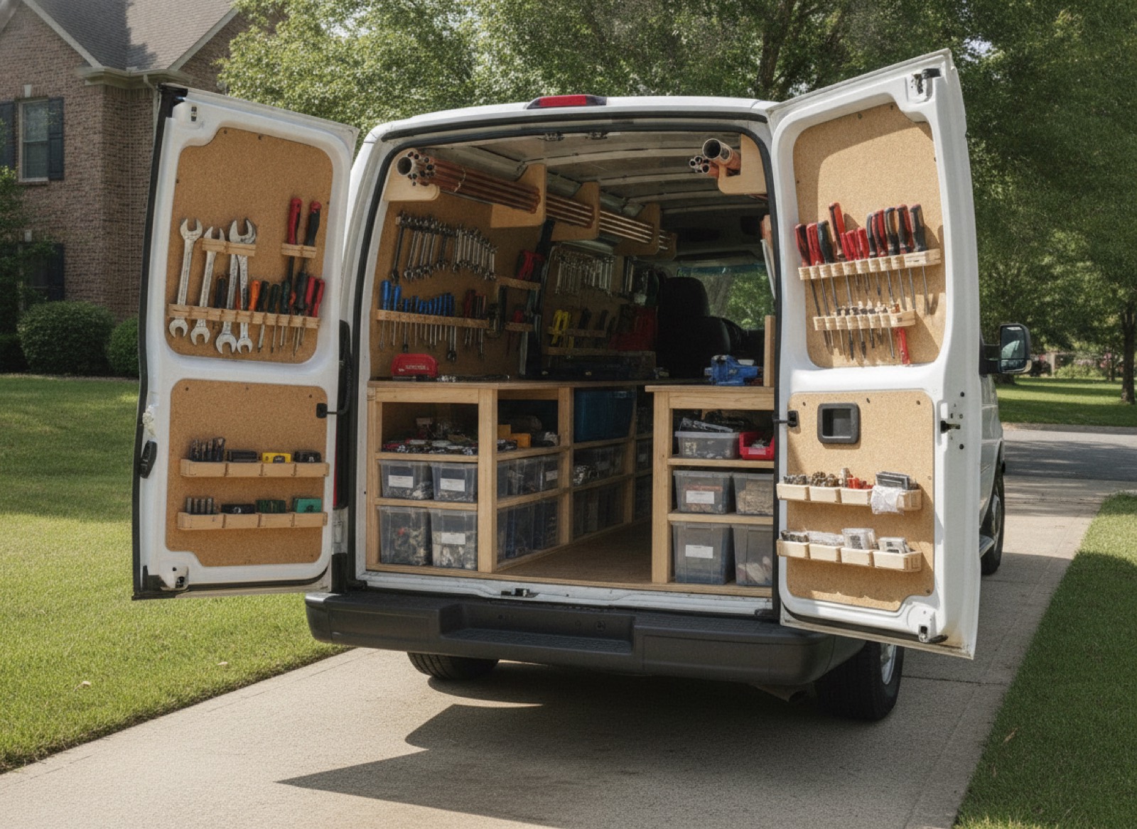 Stocked service van